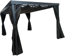 Pergola tarasowa z zasłonami Alicante 3x4 antracyt Garden