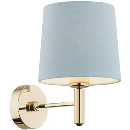 Kinkiet nowoczesny PONTE 4347 błękit złoty aksamitny -