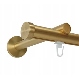 Karnisz Szynowy Aluminiowy 20mm Mosiądz Mat 120cm Luna