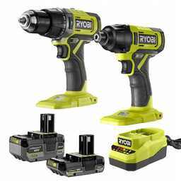 Ryobi Zestaw Wkrętarka Zakrętarka +4AH +2AH Ladowarka 18V