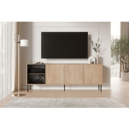 Komoda z drzwiami dąb cremona mat 200 cm