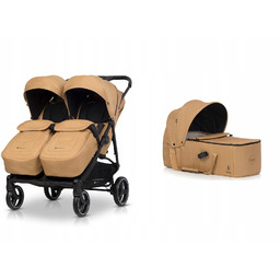 Wózek bliźniaczy Euro-Cart Doblo kolor Camel Gondola