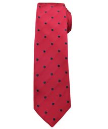 Krawat Męski, Czerwony w Grochy - Angelo di
