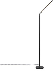 Nowoczesna lampa stojąca czarna w komplecie z diodą