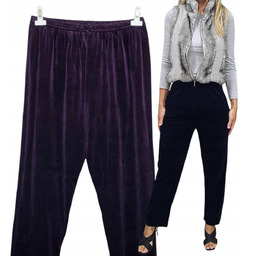 śliwka SPODNIE DRESOWE WELUR 50 52 POLSKIE PROSTA