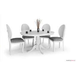 Stół klasyczny WILLIAM Halmar Biały, ø90