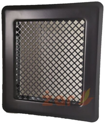 Kratka kominkowa K2 165x140 mm z ramką czarny
