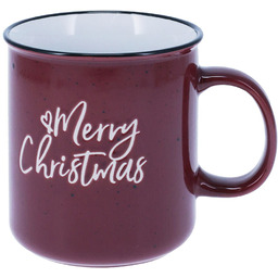 Kubek ceramiczny bordowy XXL 700 ml