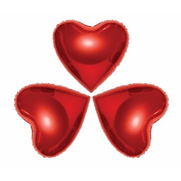 Balony foliowe Serca czerwone - 22 cm -