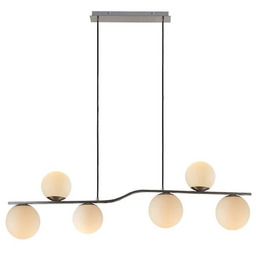 Lindby - Avalyn Lampa Wisząca Opal/Nickel