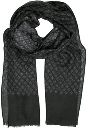 Elegancki Szalik V.Fraas, Przejściowy, Cienki - Czarny, Fioletowy
