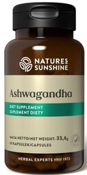 Ashwagandha, Natures Sunshine, 60 kapsułek