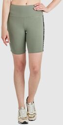 GUESS Zielone legginsy damskie z lampasami