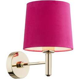 Kinkiet nowoczesny PONTE 4349 różowy złoty aksamitny -