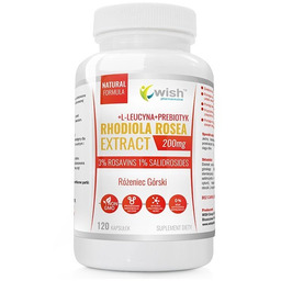 WISH Pharmaceutical, Rhodiola Rosea Extract 200mg + L-Leucyna