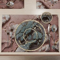 MARBLELIZED Amerykańskie Podkładki z Tkaniny - Elegancki Efekt