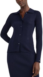 Sweter damski Tommy Hilfiger Fitted Ribs Polo