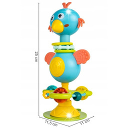 FIDGET SPINNER z przyssawką GRZECHOTKA SENSORYCZNA GRYZAK PREZENT