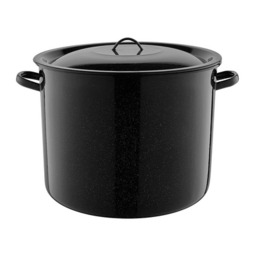 Garnek emaliowany gładki z pokrywką 32 cm 20
