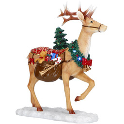 Timstor Jeleń z prezentami i choinką LED 38,3