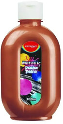 Farba plakatowa metaliczna żółta 300ml - Keyroad