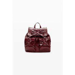 Mały błyszczący plecak z kokardą