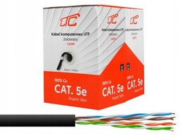 Kabel Komputerowy Skrętka Utp Czarny 100M
