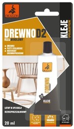 DRAGON klej do drewna D2 wikolowy, 20 ml