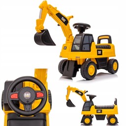 Jeździk samochód auto pchacz koparka Cat żółty