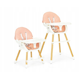 Krzesełko fotelik do karmienia 2w1 różowe Ecotoys Ecotoys