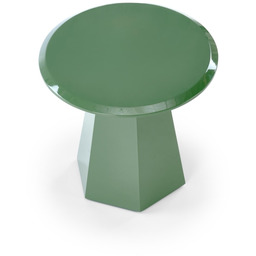 Stolik kawowy okrągły zielony połysk 50 cm Loca
