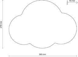 TK Lighting Lampa ścienna Cloud, beżowy, stal, światło