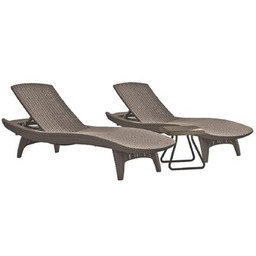 KETER Leżaki Pacific Set 231464 Cappuccino
