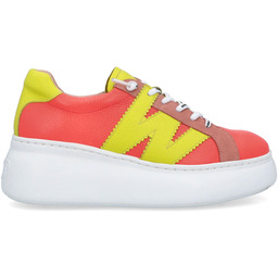 Hiszpańskie sneakersy premium - WONDERS A-2670 KORALOWE