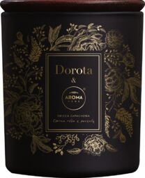 Dorota&Aroma Home, świeca zapachowa, czarna róża z paczulą,