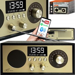 Przenośne Radio Kuchenne Biurowe Bluetooth Akumulator Ładowarka Indukcyjna