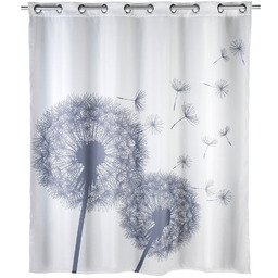 WENKO Zasłona prysznicowa Astera Flexi, tekstylna, 180x200 cm