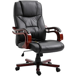 Elior Czarne krzesło biurowe z ekoskóry - Pylios