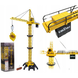 Dźwig Żuraw budowlany Zabawka Sterowany Pilotem Na Baterie