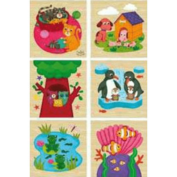 Vilac, drewniane klocki z obrazkami zwierzątek