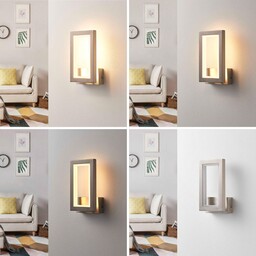Lampa Ścienna Lucande, Heriba, ściemnialny, szary, salon, metal,