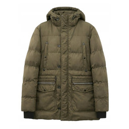 J.BOYZ KHAKI PIKOWANA KURTKA Z KAPTUREM ZIMOWA 46