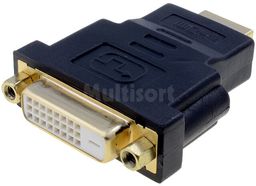 Vcom Adapter; DVI-D (24+1) gniazdo, HDMI wtyk