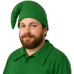 Czapka skrzata smerfa zielona - 1 szt.