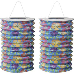 Fackelmann Latarnie Tropical, lampiony kwiatowe z papieru, akcesoria