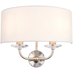 Endon Lampa ścienna z abażurem hampton ecru nikiel