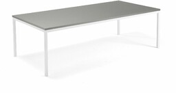 Stół konferencyjny QBUS, 2400x1200 mm, 4 nogi, biała