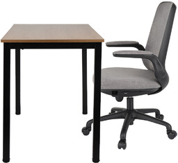 Zestaw: Młodzieżowe krzesło biurowe Easy Black + Biurko