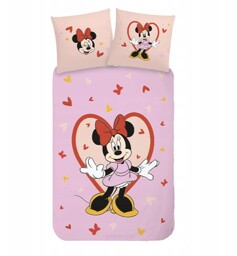 POŚCIEL dziecięca MYSZKA MINNIE 100x135 niemowlęca bawełniana