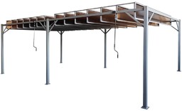 Antracytowa pergola tarasowa Paros 3x6m Garden Point